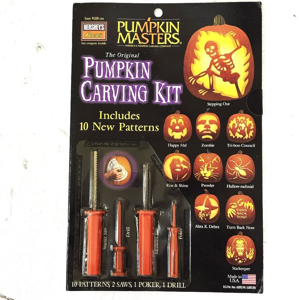 Vintage 2001 Sealed Pumpkin Masters Halloween Carving Kit NWT NOS